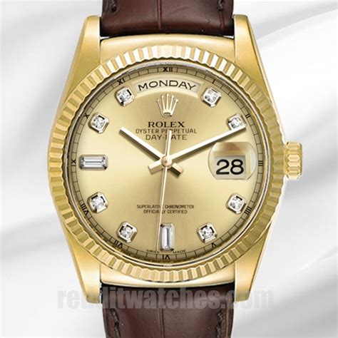 rolex daydate oro cinturino pelle|Sito ufficiale Rolex.